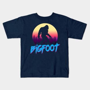 Bigfoot - Retro Aesthetic Tribute Design Kids T-Shirt